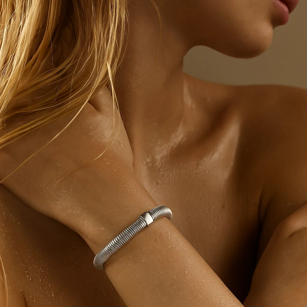 Ellie Vail Wren Coil Bracelet Silver