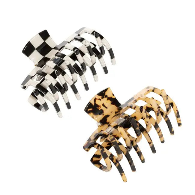 France Luxe Christina Claw Clip 2-Pack- Amuse/Ivory Tokyo