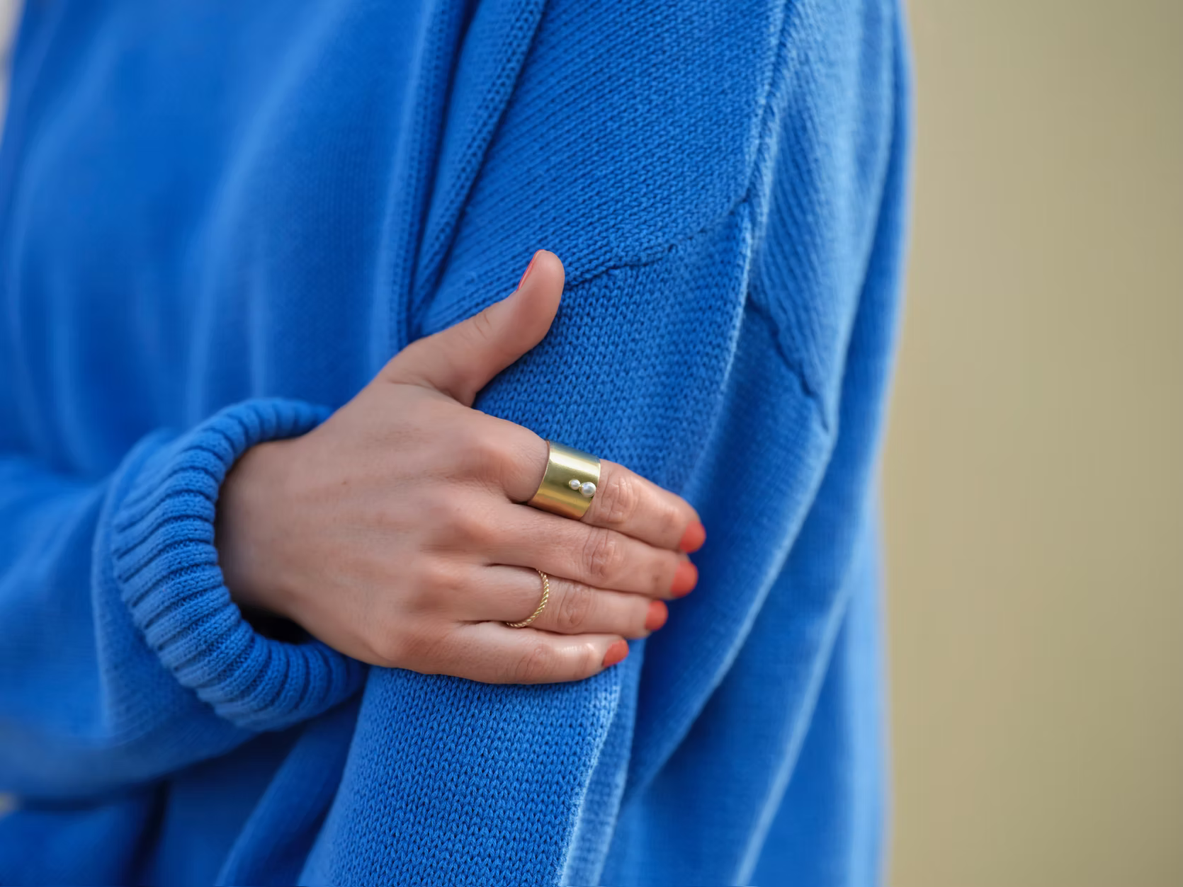 MULXIPLY Morse Code Adjustable Cuff Ring - Brass + Sterling