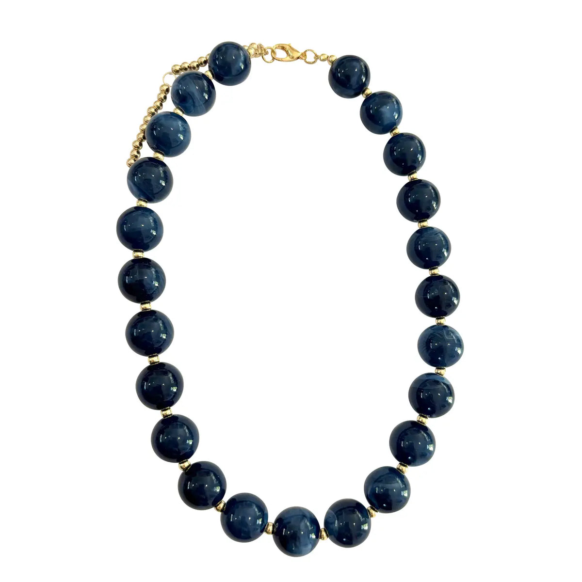 Gemelli Avery Chunky Beaded Necklace- Navy