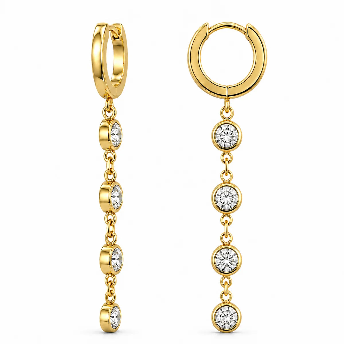 Ellie Vail Cadence Huggie Drop Earring- Gold