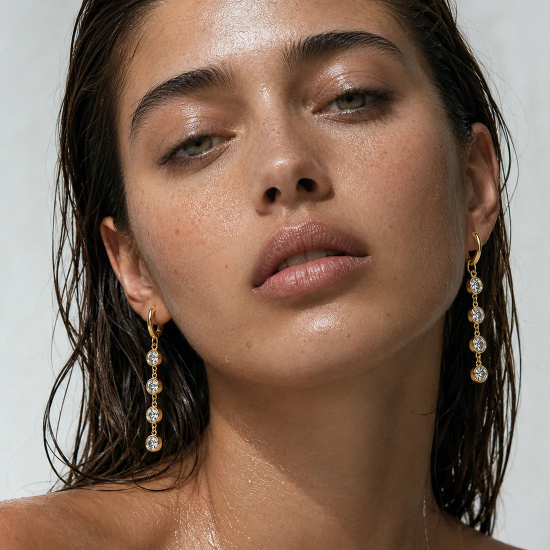 Ellie Vail Cadence Huggie Drop Earring- Gold