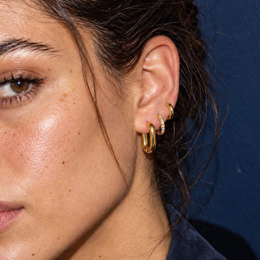 Ellie Vail- Delphine Triple Huggie Hoop Earring Set