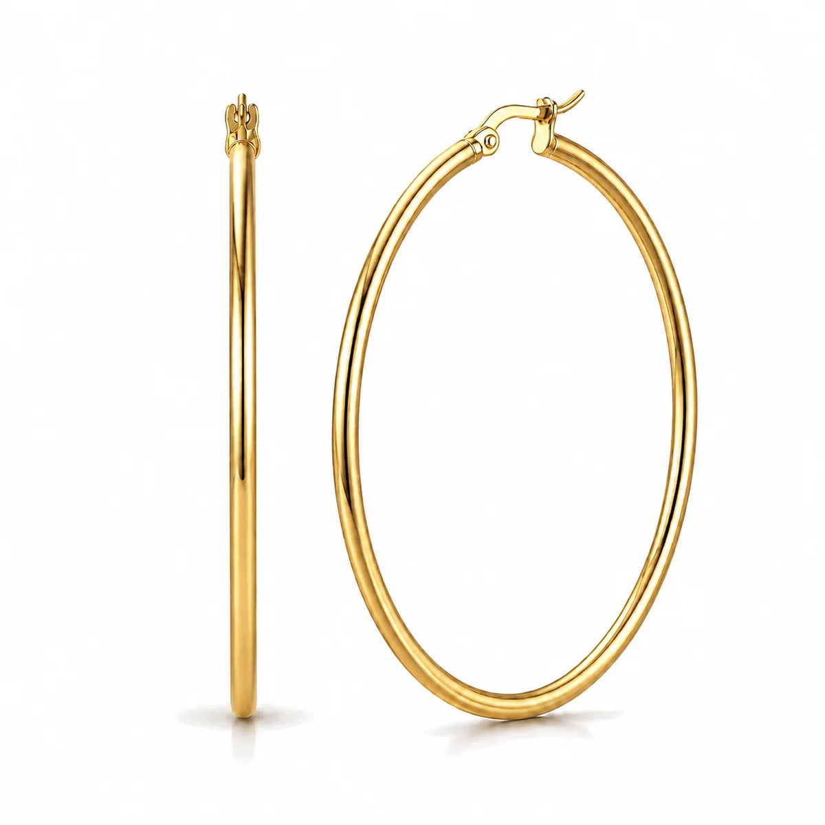 Ellie Vail Laurette Large Hoop Earring- Gold