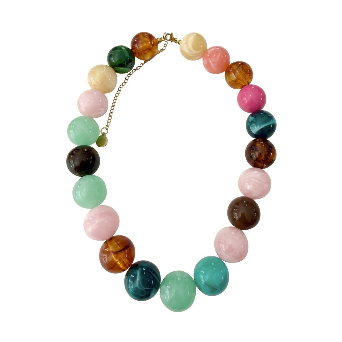 Gemelli Dora Chunky Beaded Necklace - Pink Mix