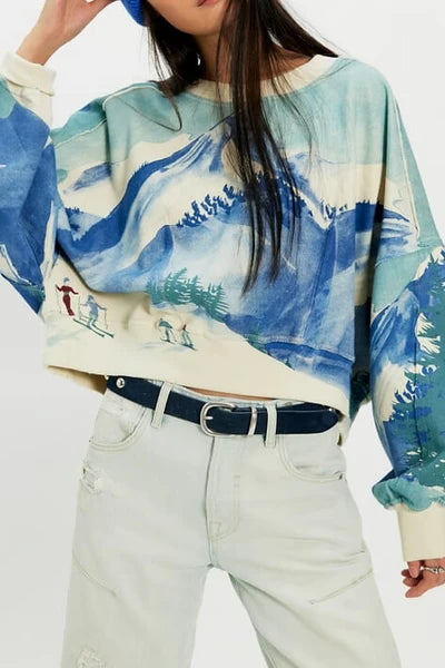 Free People Gaia Sweatshirt Ski Combo