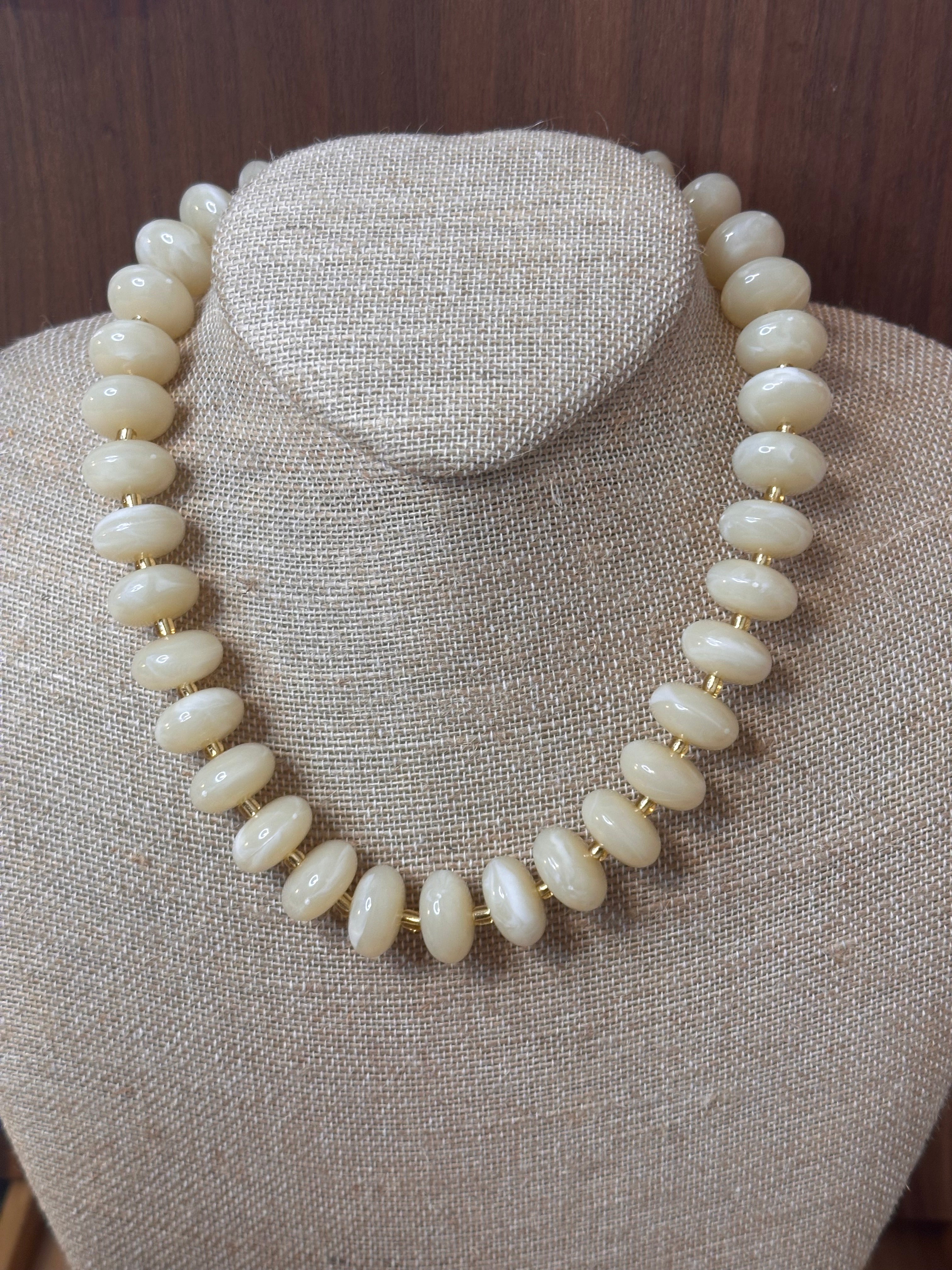 Gemelli- Holly Beaded Necklace- Cream