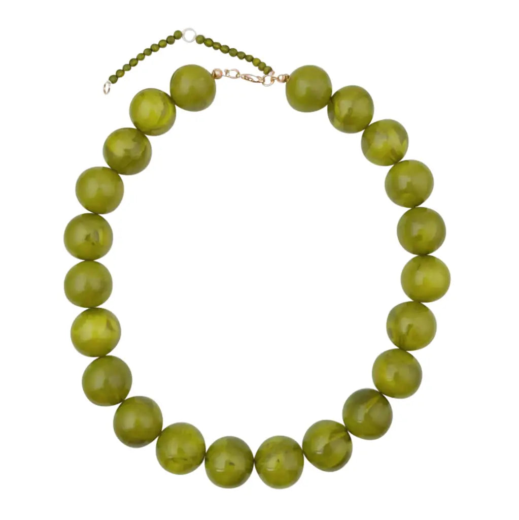 Gemelli Kameron Chunky Beaded Necklace - Chartruese