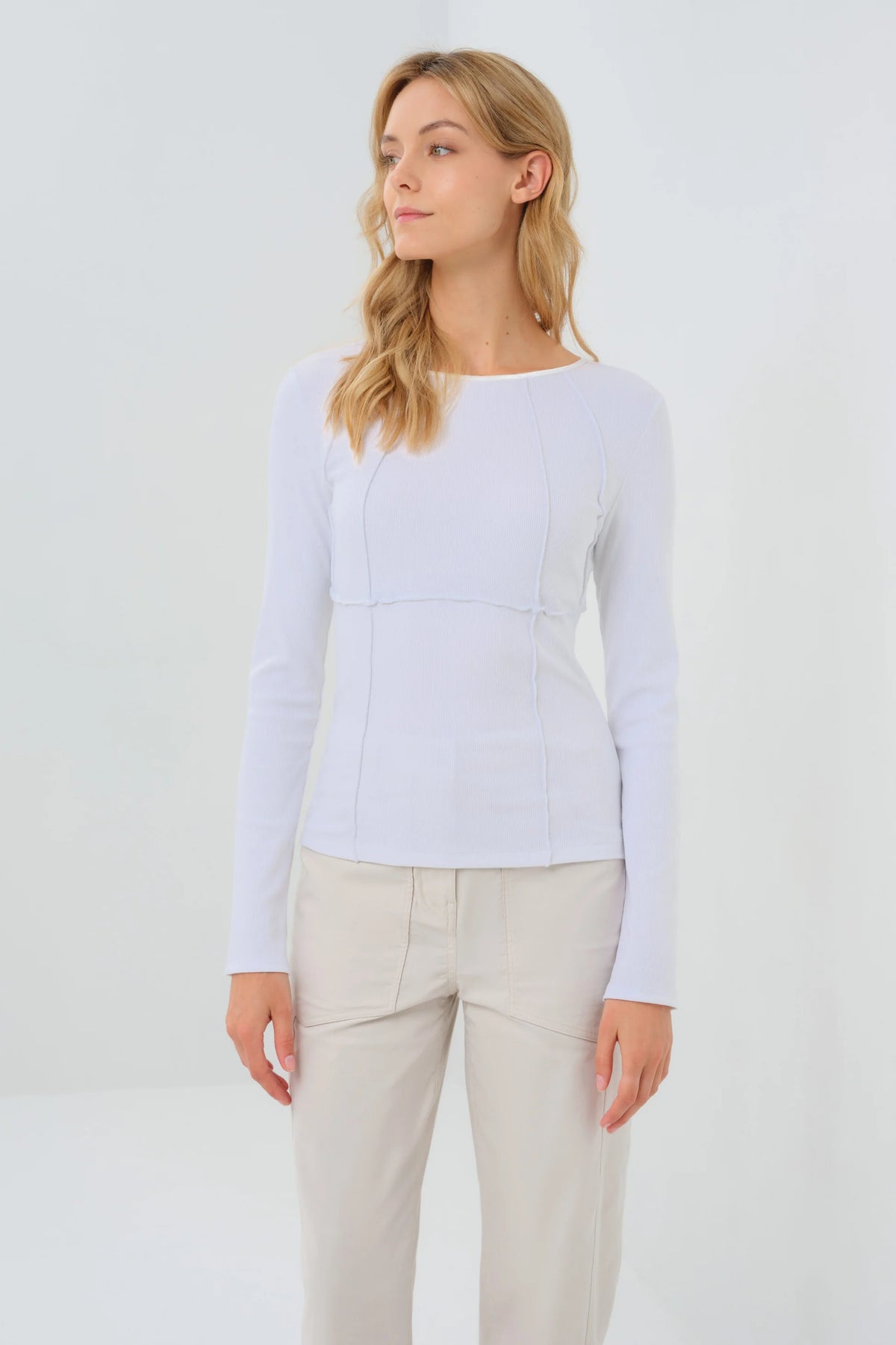 Anatomie- LS Celeste Seam-Detail Long Sleeve Top