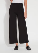 Lysse Erin hi waist wide leg ponte pant Black