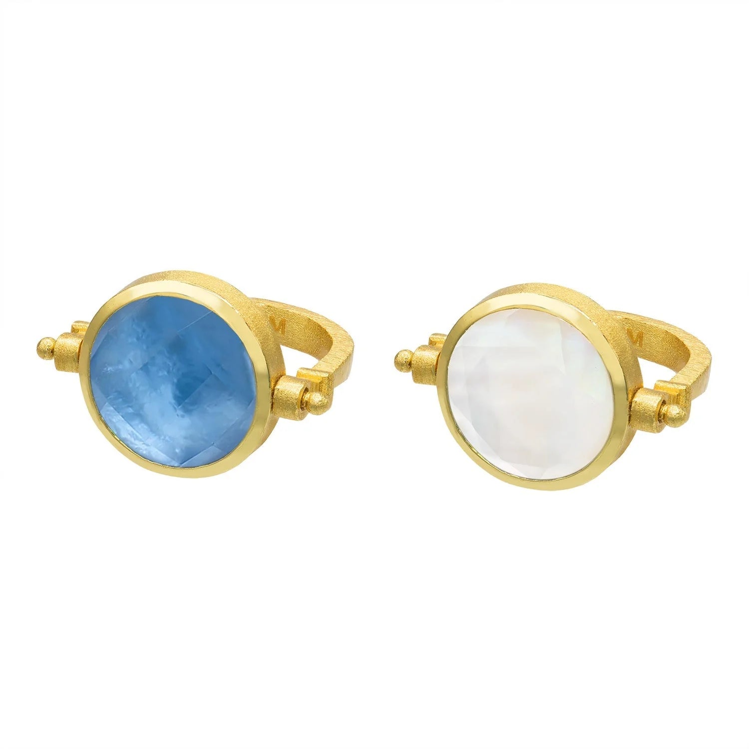Marcia Moran- Yona Reversible Ring- Tanzanite and Mother of Pearl