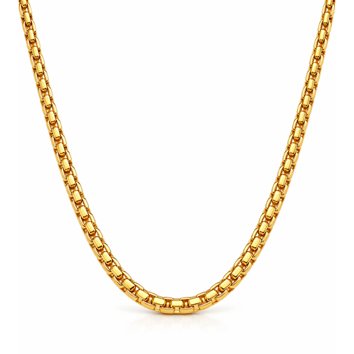 Ellie Vail Sylvie Round Box Chain Necklace- Gold