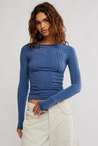 Free People SO SOFT SEAMLESS MODAL CABLE L