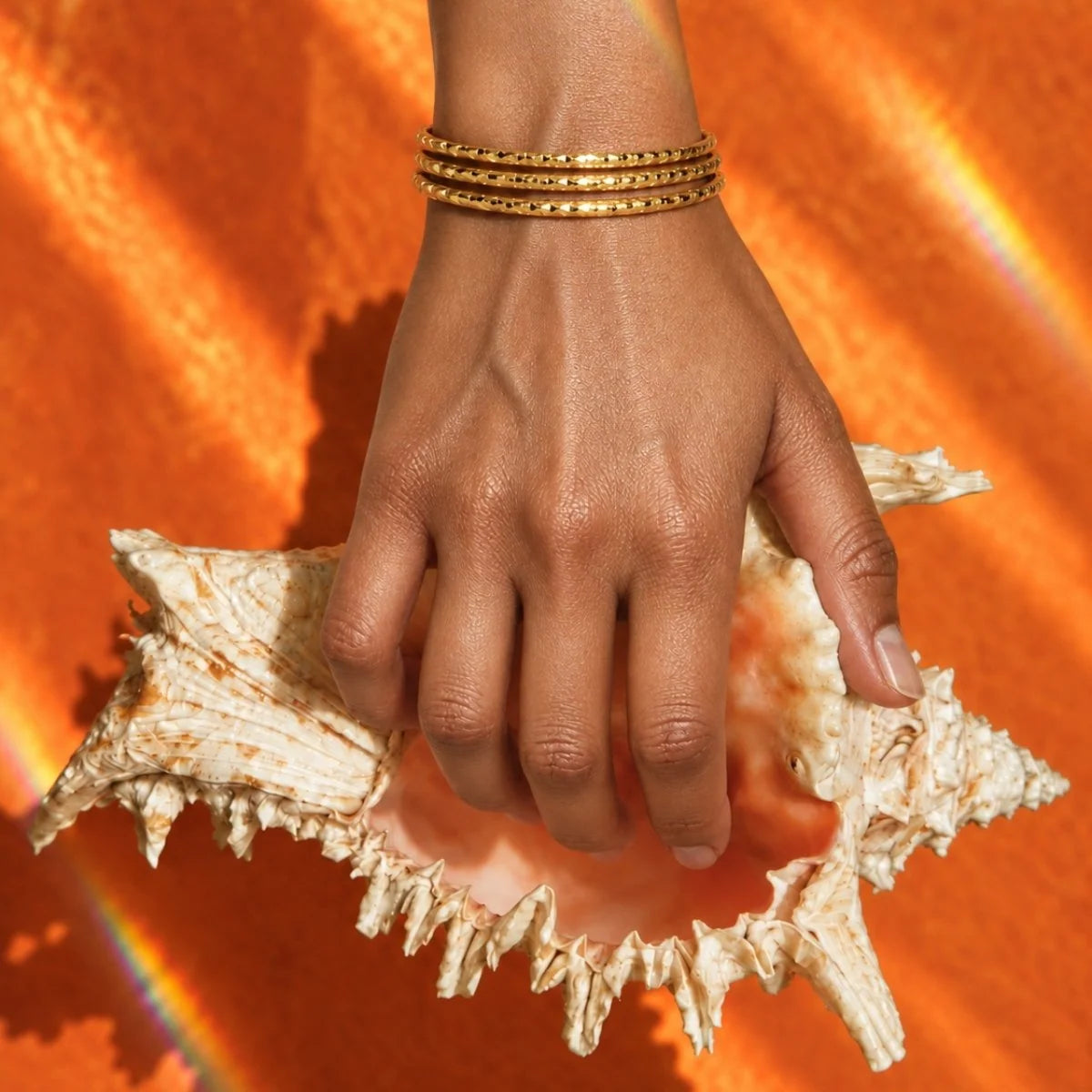 Ellie Vail Tilda Bangle Bracelet Set Gold