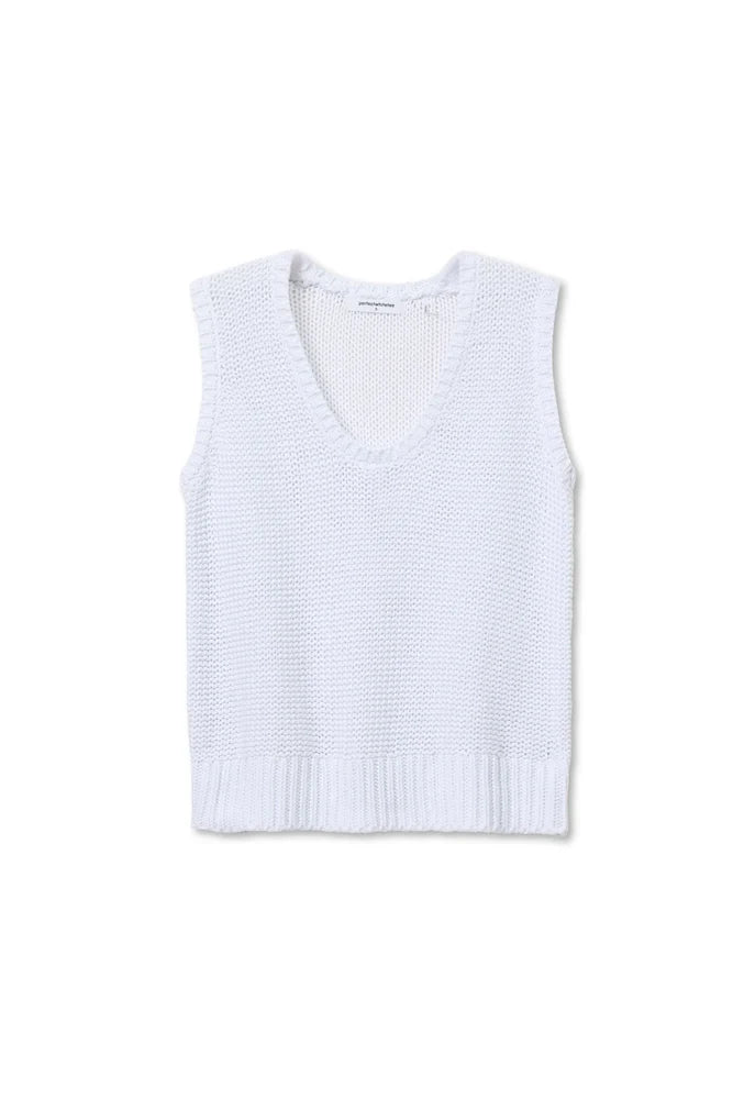perfectwhitetee Peggy Sleeveless Sweater White