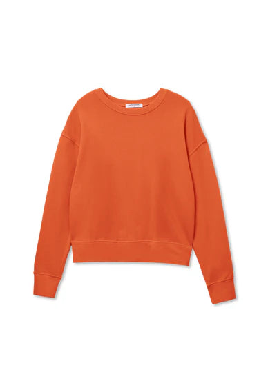 perfectwhitetee French Terry Pullover Sweatshirt Clementine