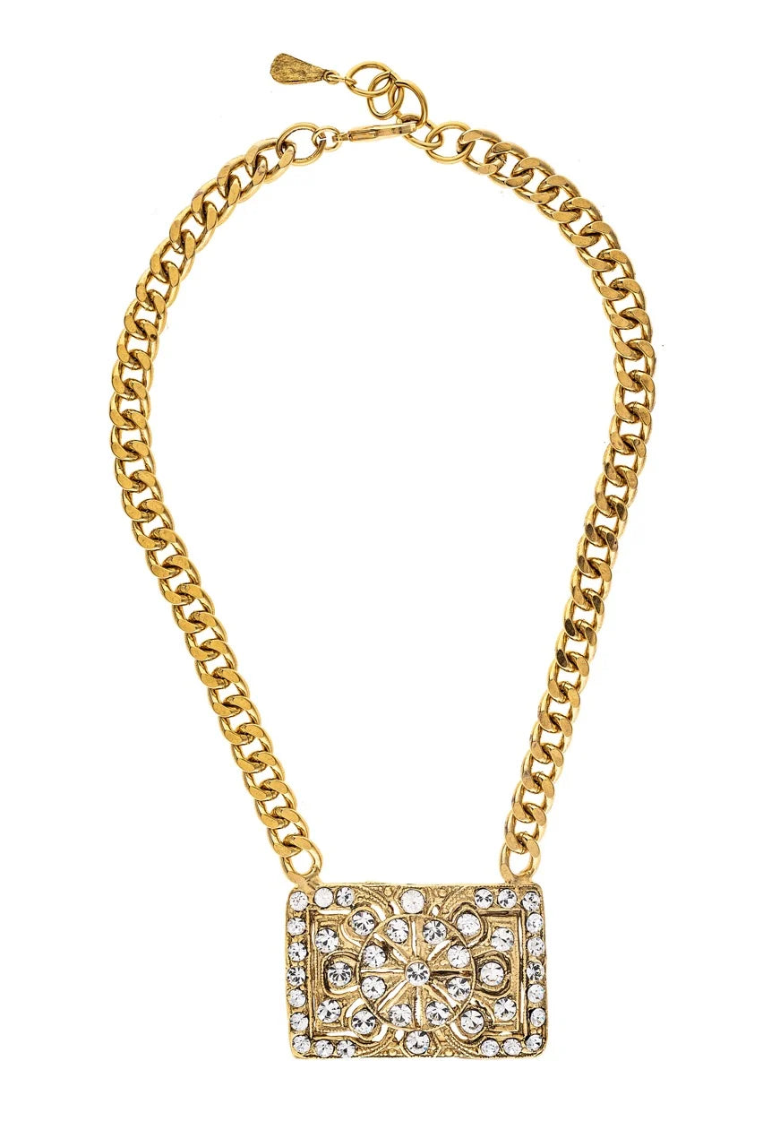 Yochi Trinity Gold Pendant Necklace