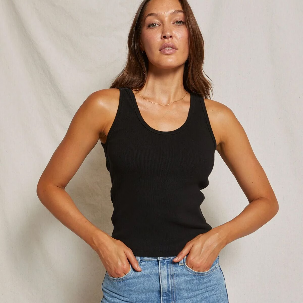 perfectwhitetee Debbie Tank Black