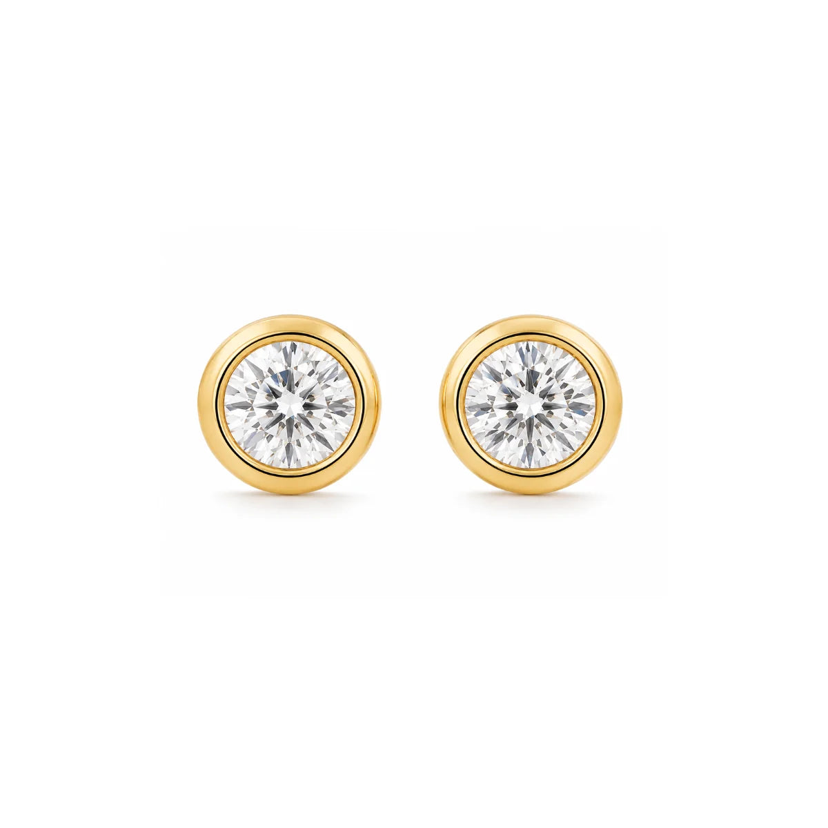 Ellie Vail Cateana Bezel Stud Earring- Gold