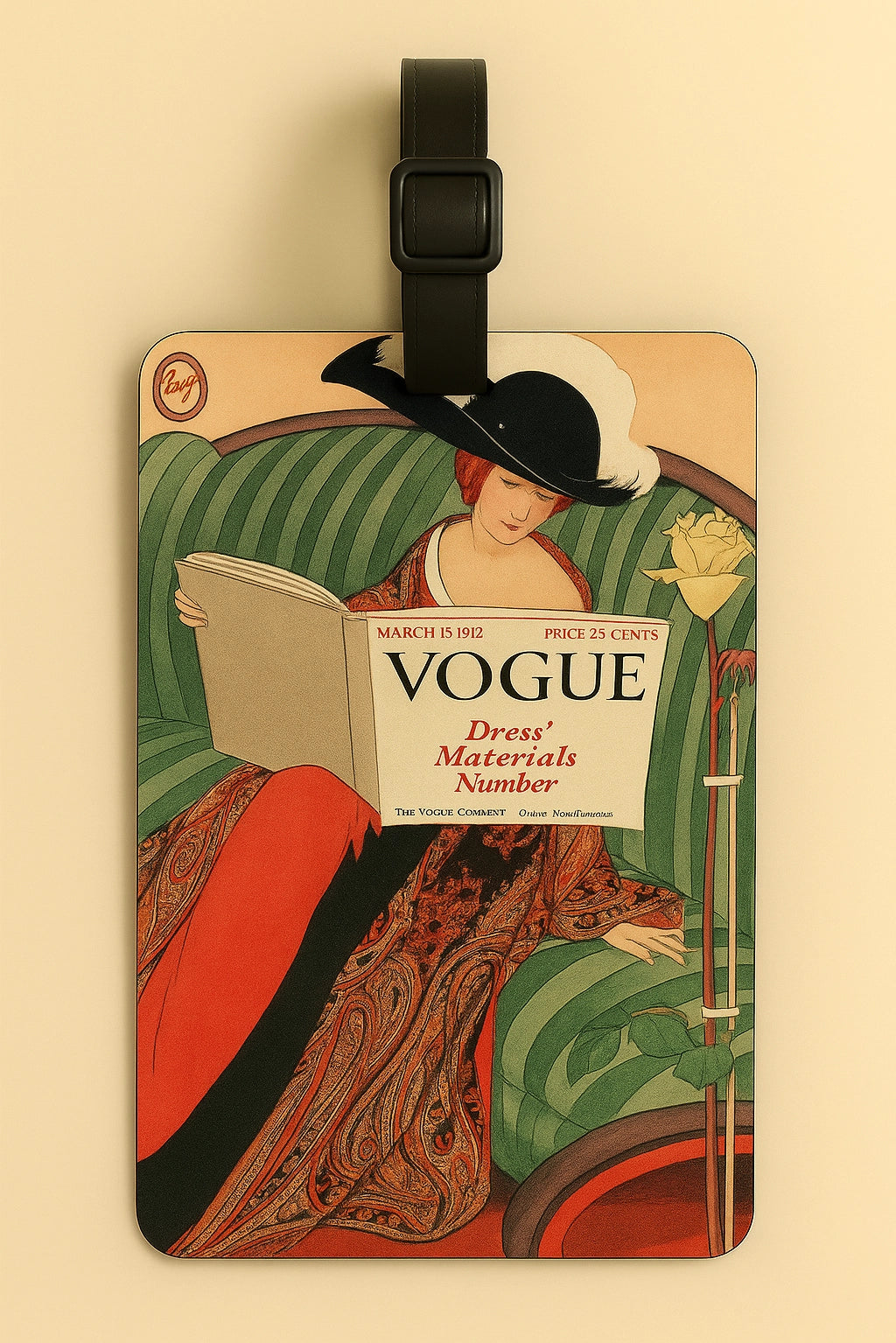 Jolitee Vegan Leather Luggage Tags: Vintage Poster Art