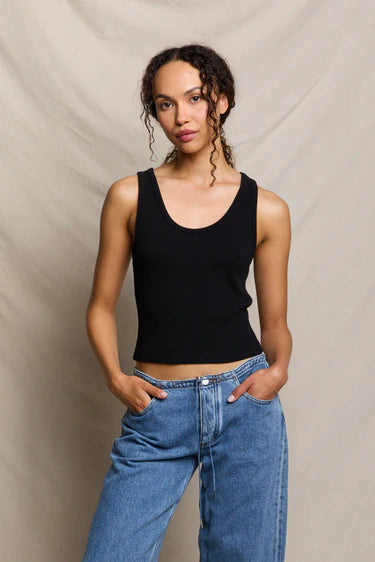 perfectwhitetee Blondie Tank Black