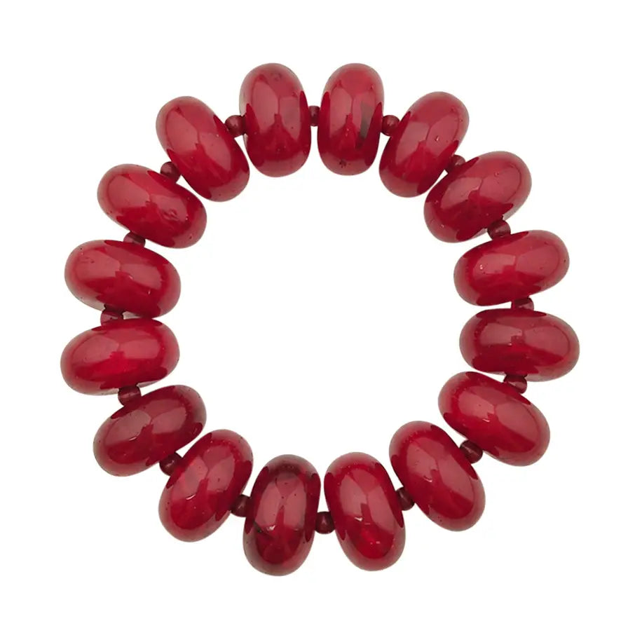 Gemelli Bora Chunky Stretch Bracelet - Maroon