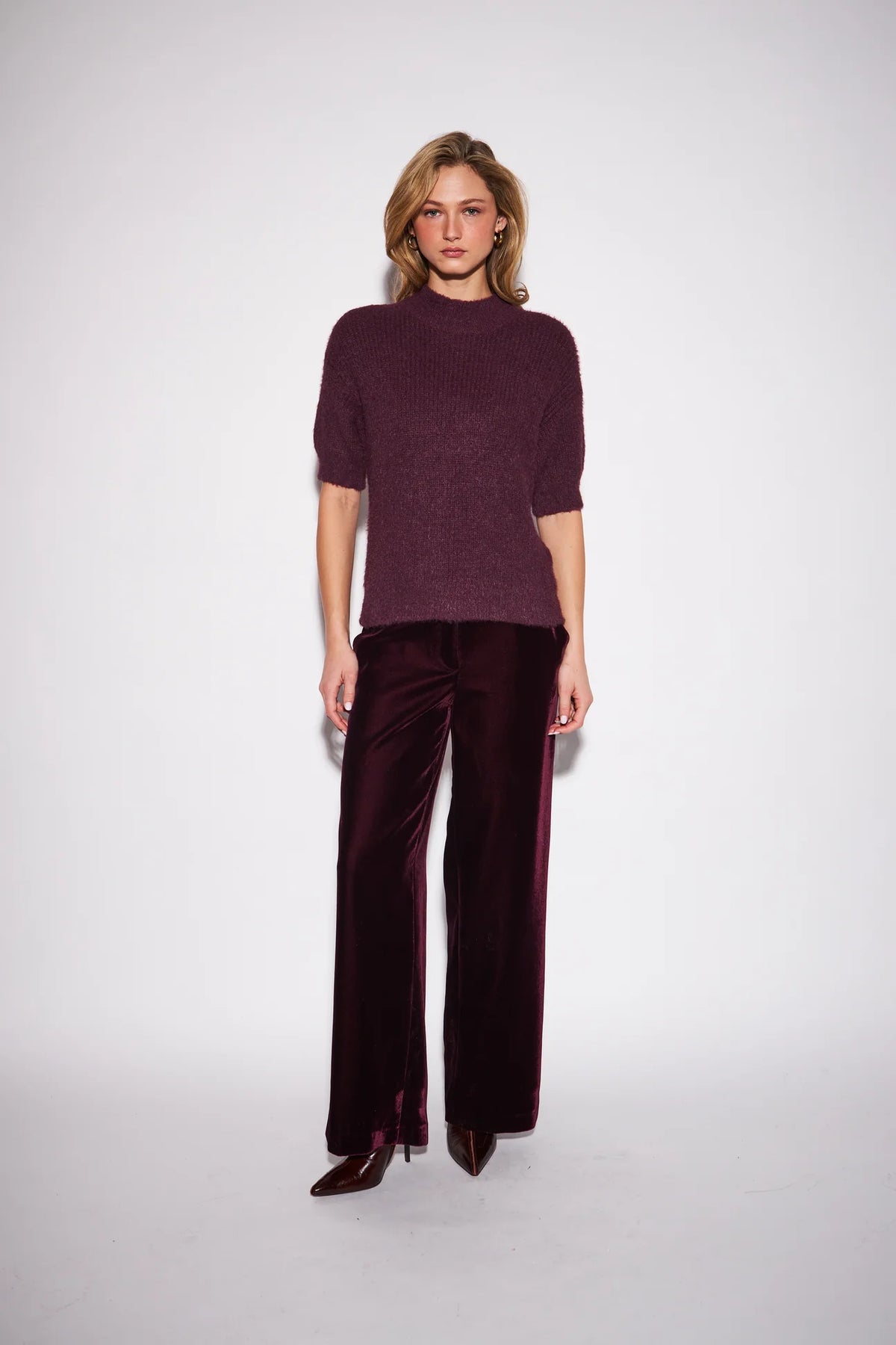 John & Jenn Kyla Sweater Smooth Bordeaux