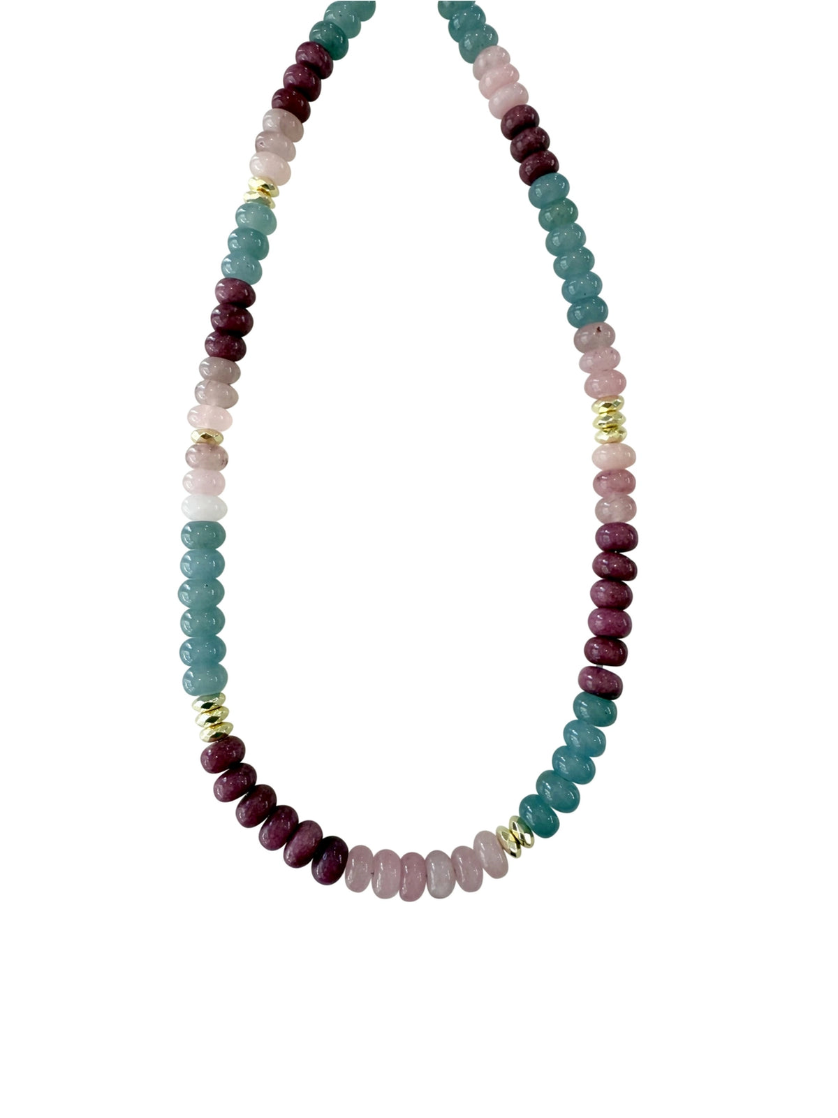Gemelli Kerry Dark Pink Mix Beaded Necklace