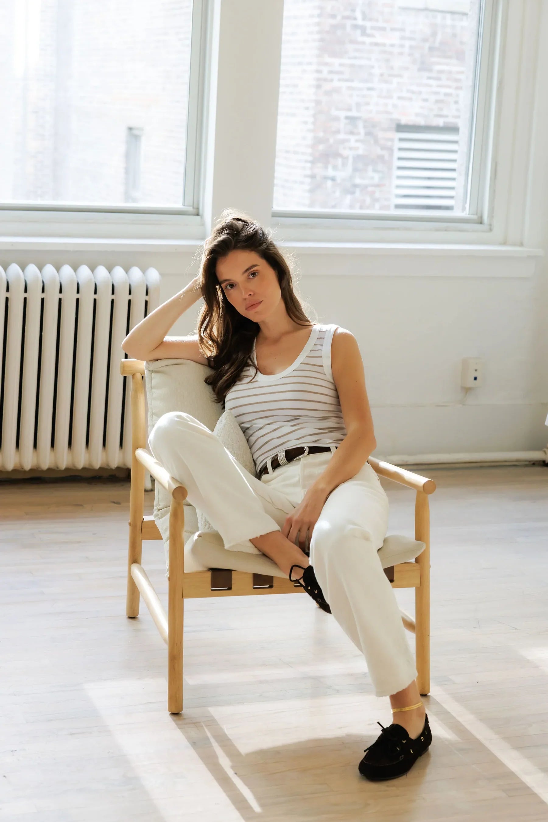 perfectwhitetee Khara Tank Striped