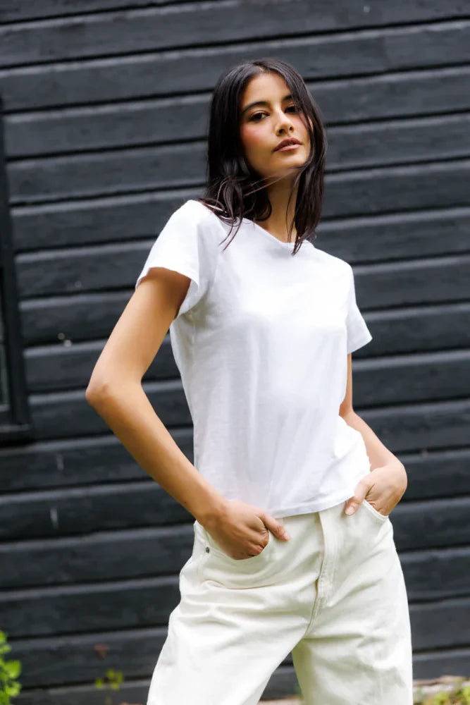 perfectwhitetee Lisa Vintage Crew