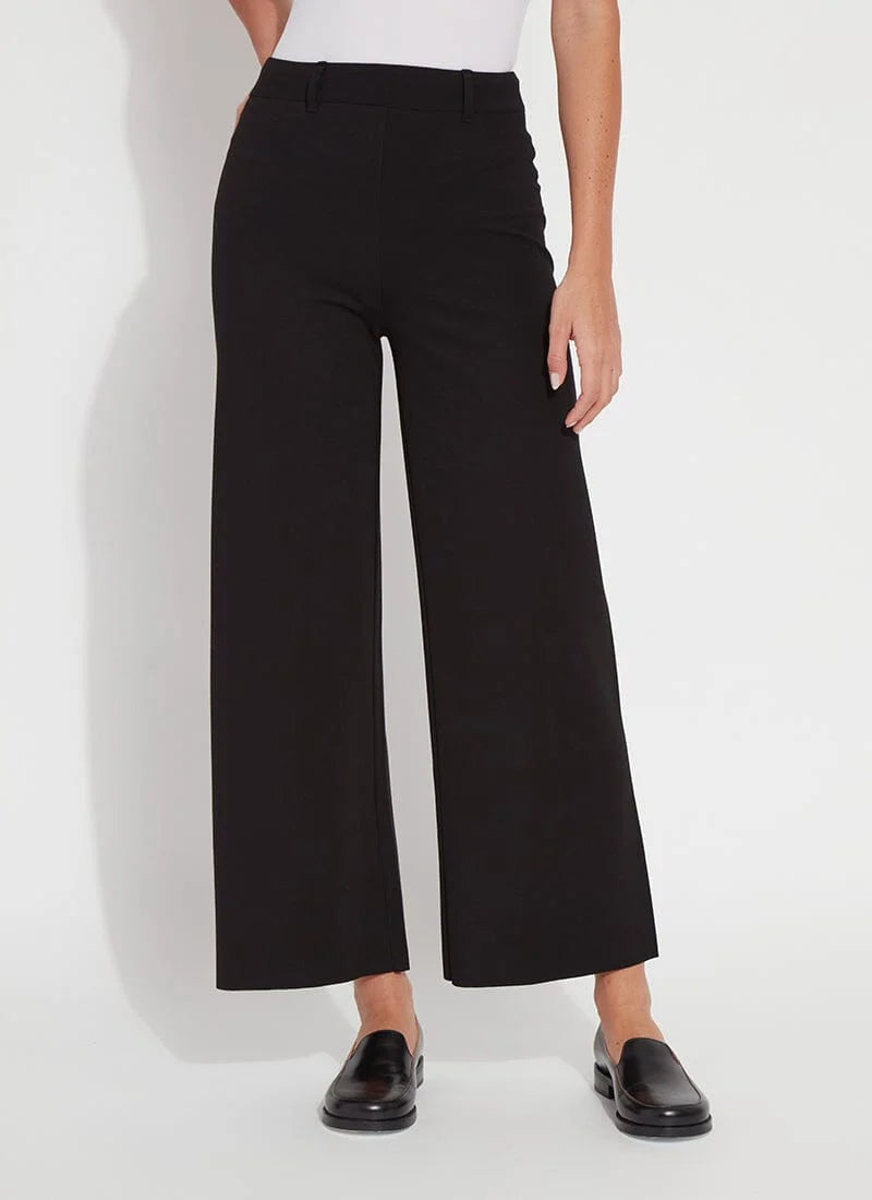 Lysse Erin Hi Waist Wide Leg Ponte Pant Black