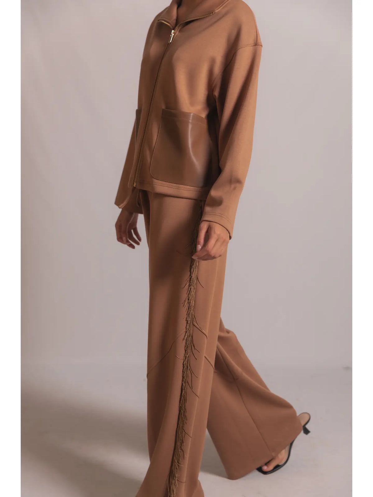 P. Cill Butter Modal Fringed Pants