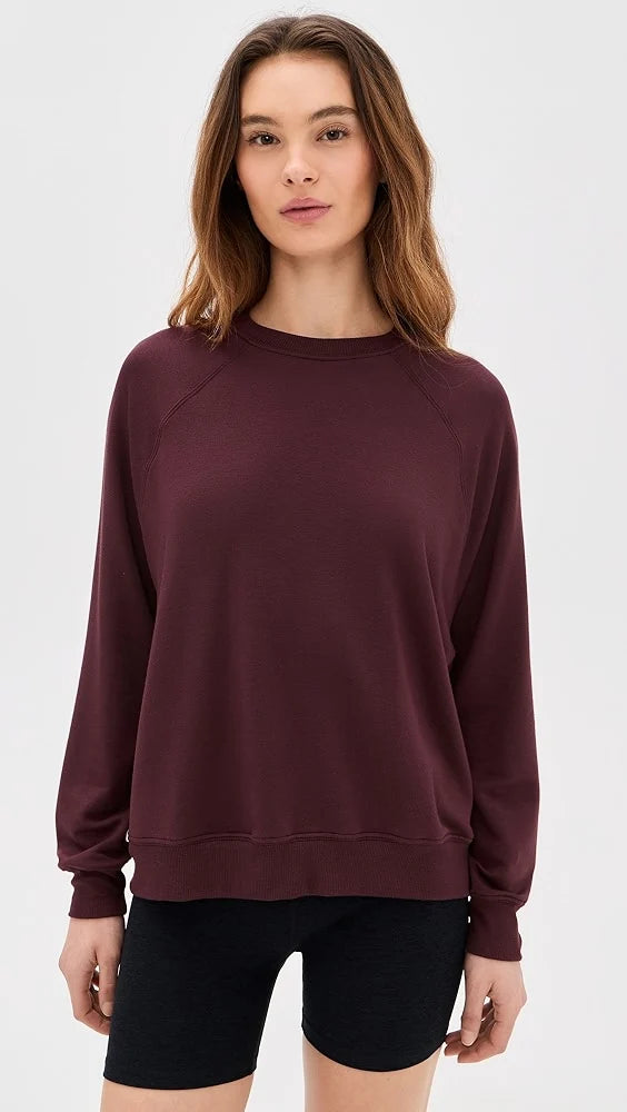 Splits59 Andie Fleece Sweatshirt - Cherry