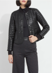 Lysse- Agnes Quilted Vegan Leather Jacket- Black