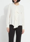 Lysse- Celeste Flounced Blouse- Natural Pearl