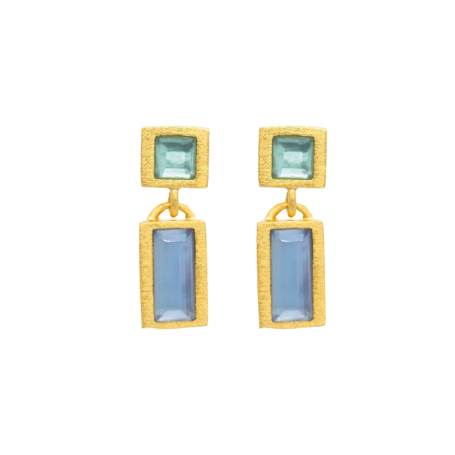 Marcia Moran- Farida Earrings- Blue Sapphire and Tanzanite