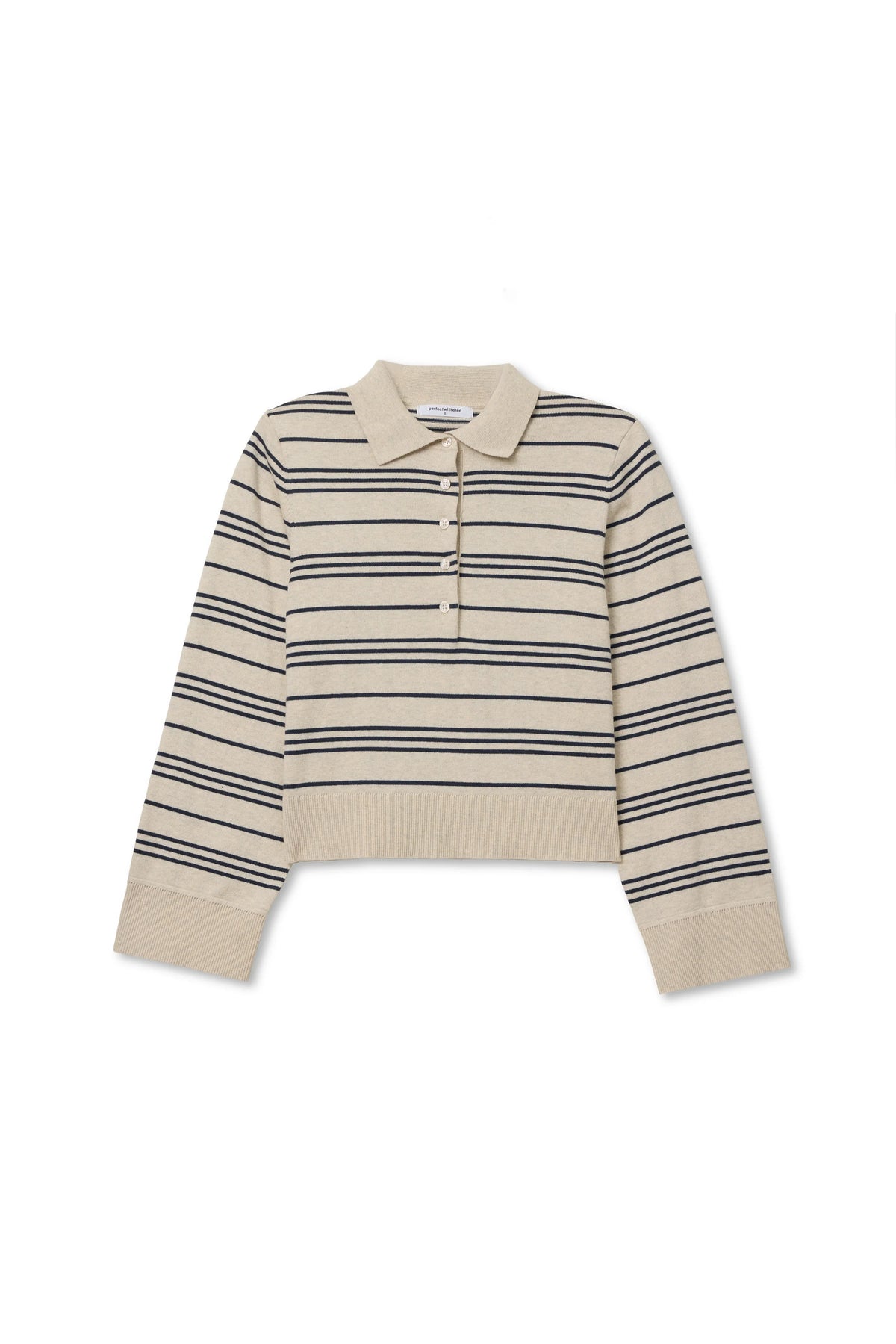 perfectwhitetee- Ximena Stripe- Oatmeal Heather/Turbulence Stripe