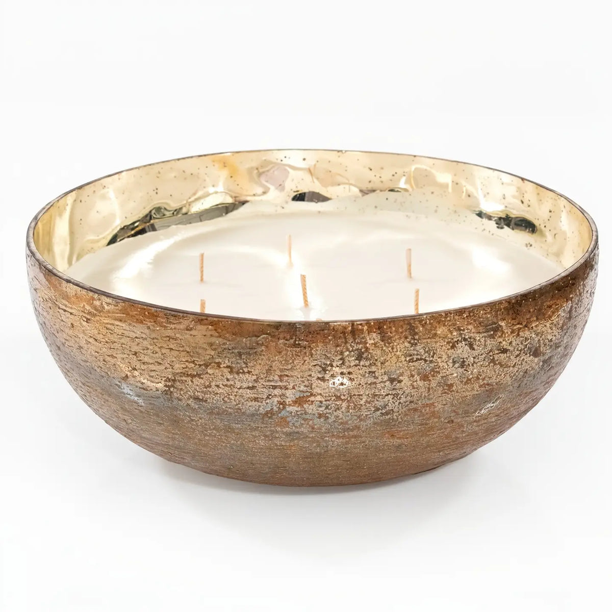 Andaluca Gold Mercury Glass Bowl Large Fragrance Candles