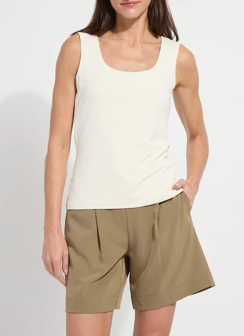 Lysse Evie Scoop Neck Tank Macadamia