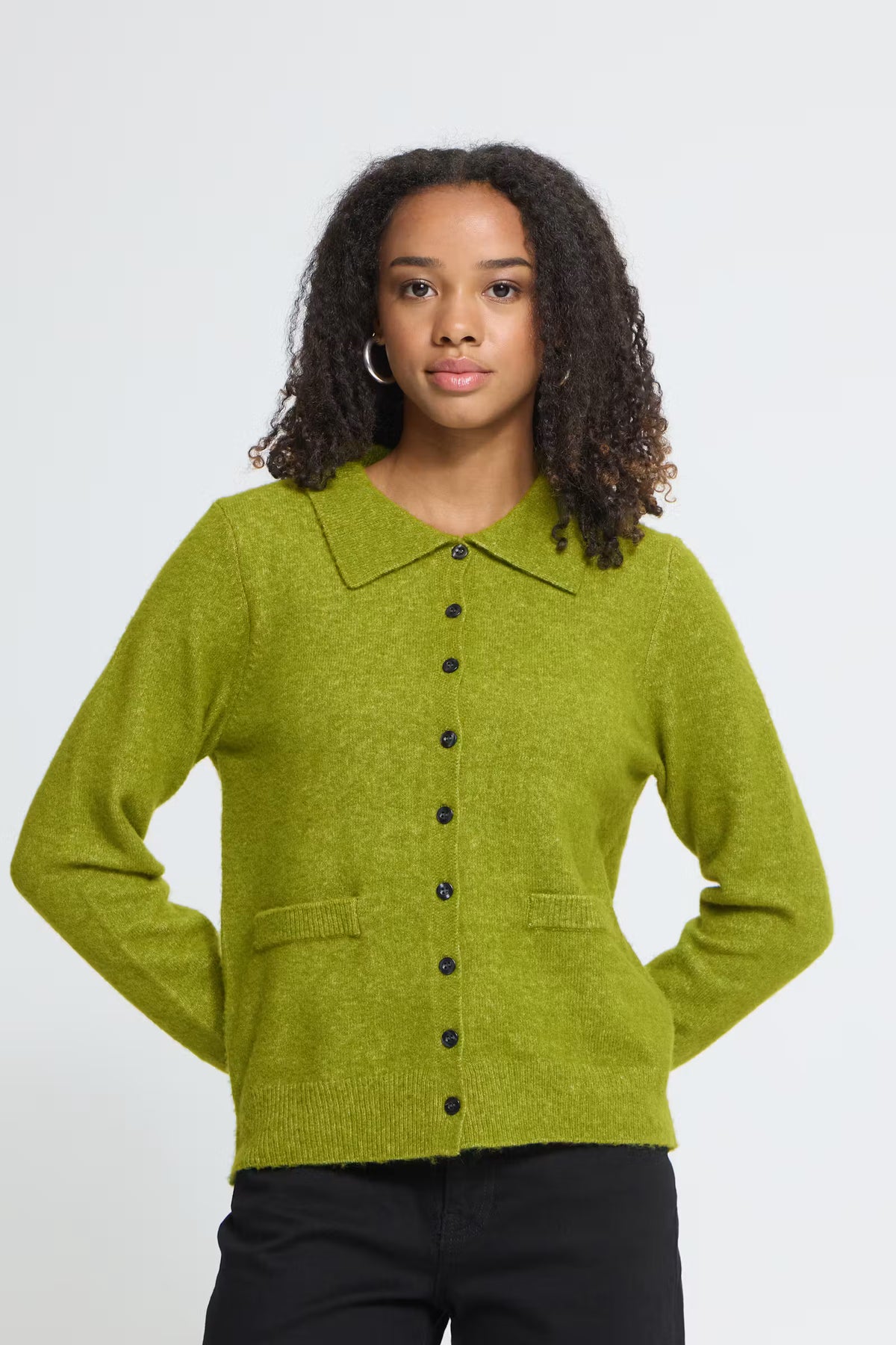 ICHI - IHDASILA Cardigan Calla Green