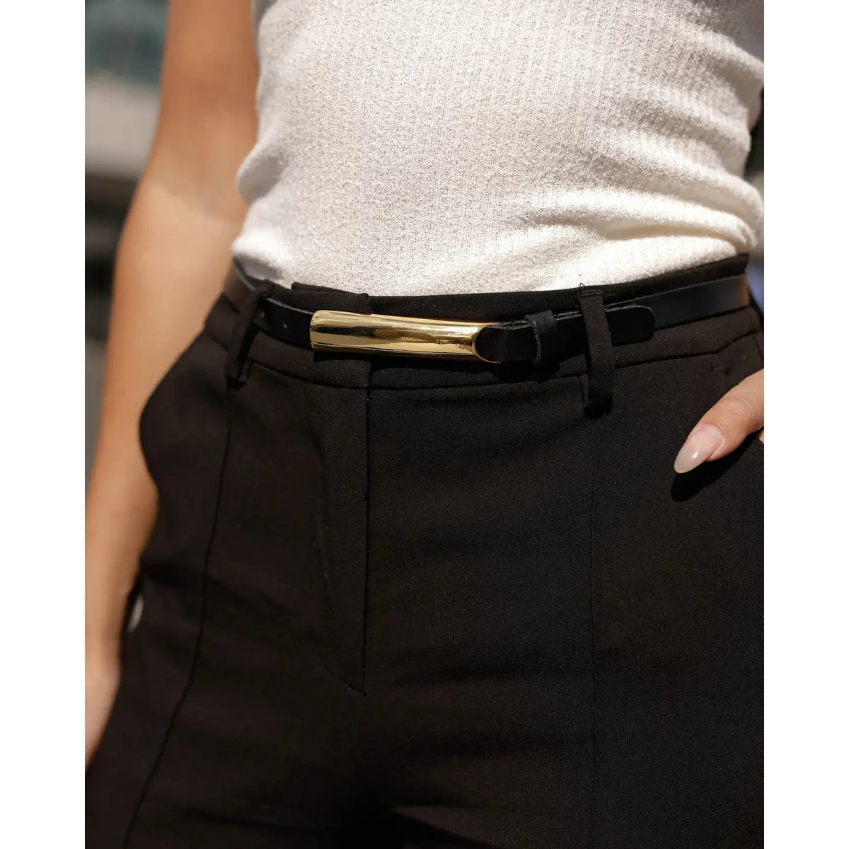 Amsterdam Heritage- Irene Sleek Leather Belt