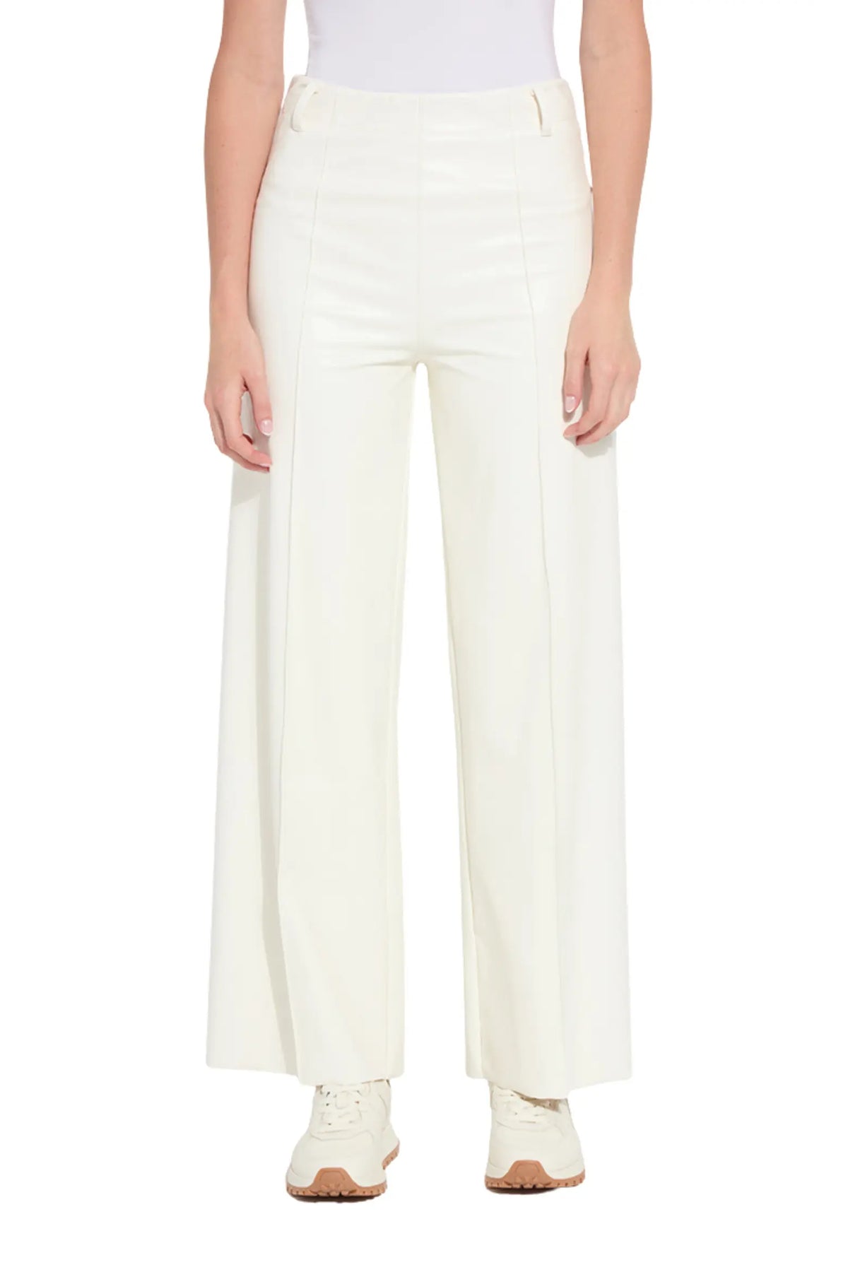 Lysse- Libby Hi Waist Pintuck Vegan Leather Pant