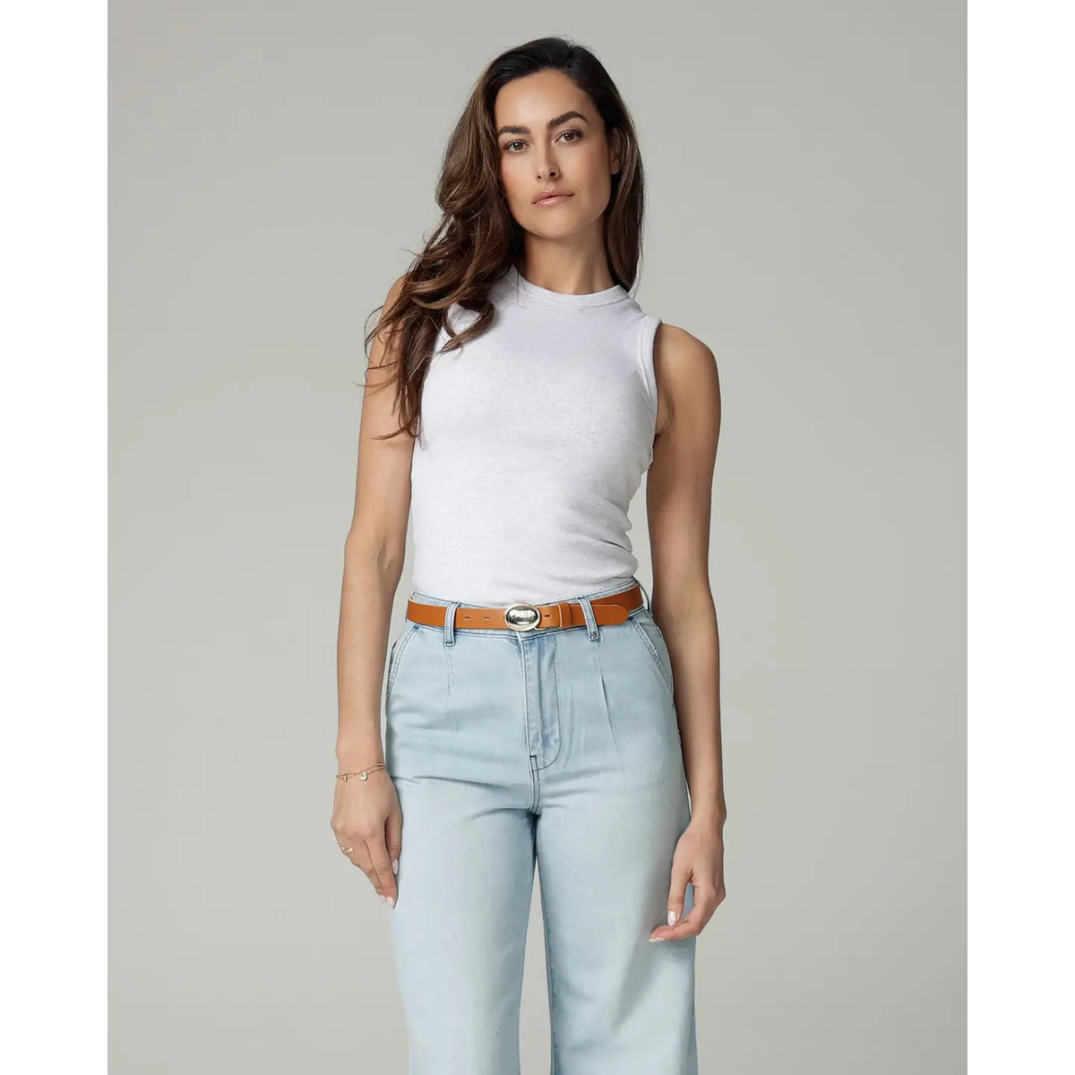 Amsterdam Heritage- Mosa Leather Belt with Oval Statement Buckle