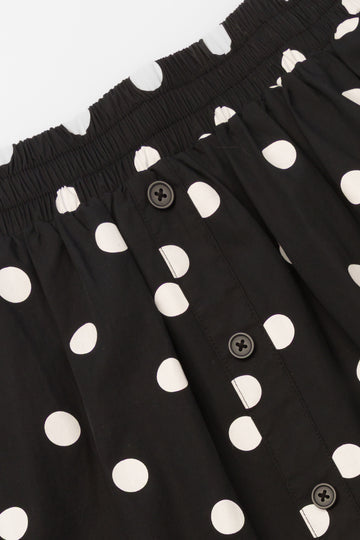 Velvet Heart Black and White Polka Dot Braydon Midi Skirt
