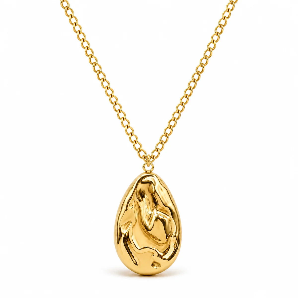 Ellie Vail Vivienne Molten Teardrop Pendant Necklace- Gold