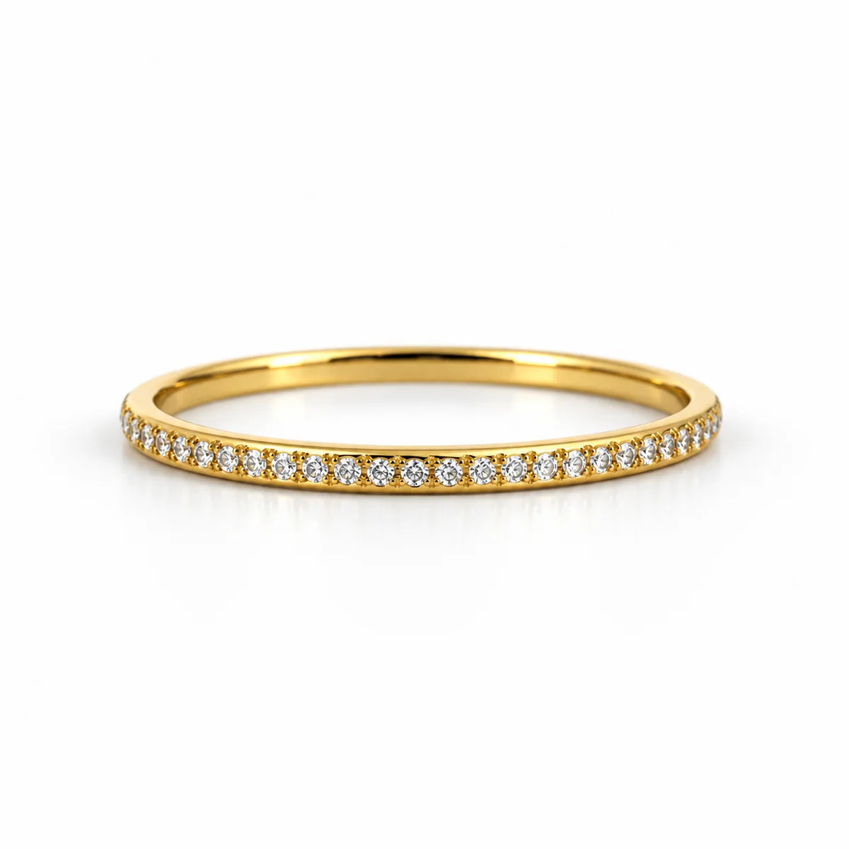 Ellie Vail Tara Dainty Eternity Band Ring- Gold