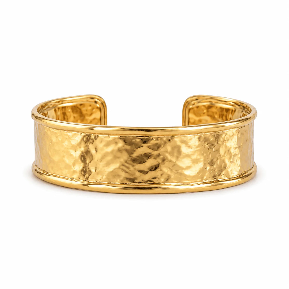 Elie Vail Lowell Hammered Cuff Bracelet- Gold