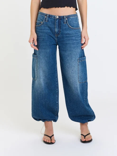 Daze Mirage Mid-Rise Cargo Harem - Snap