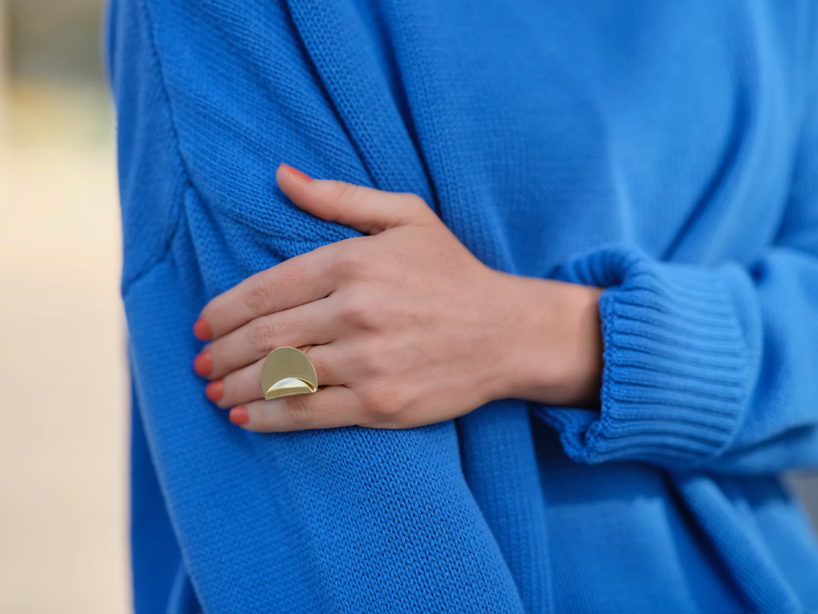 MULXIPLY Enfold Statement Ring - Gold