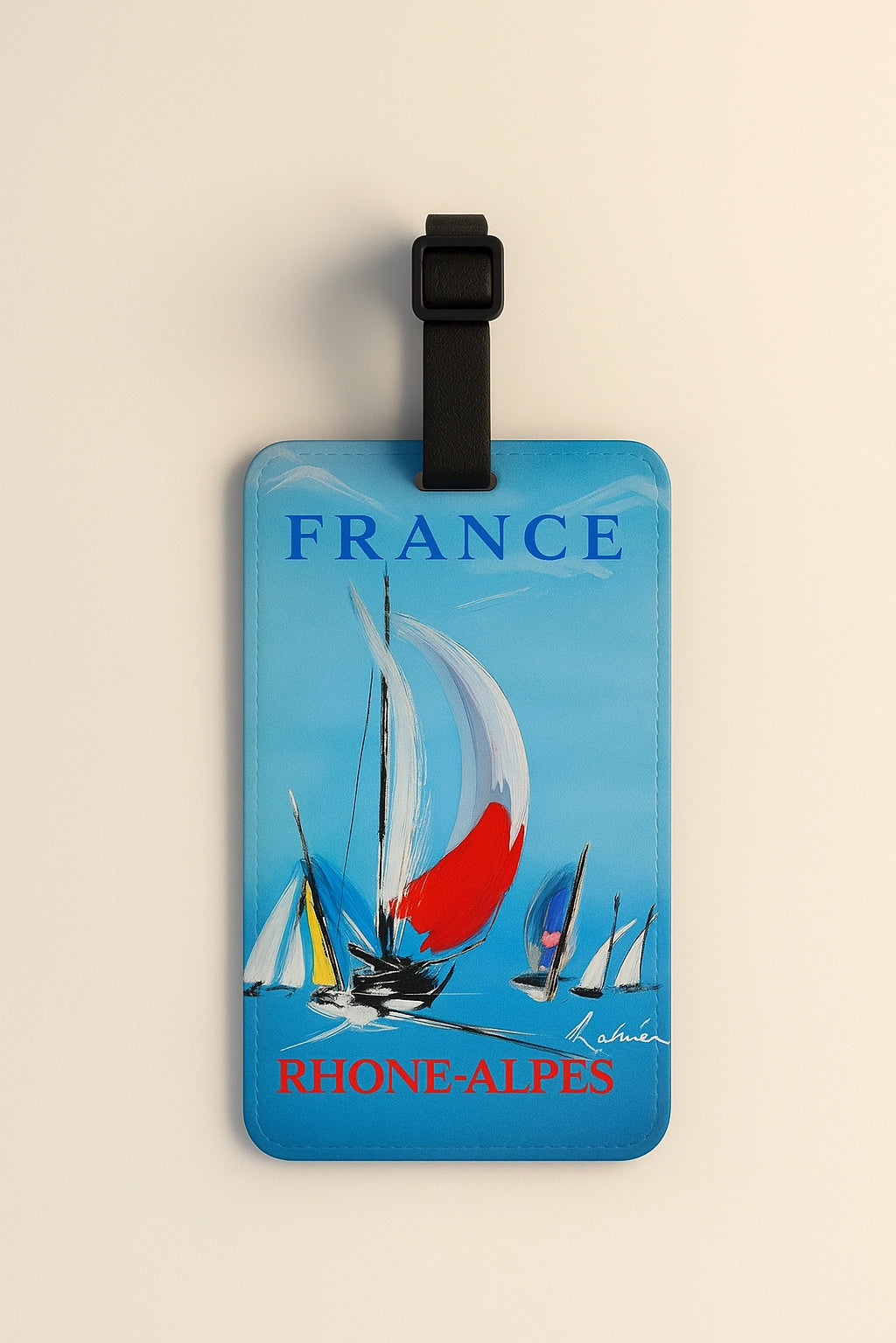 Jolitee Vegan Leather Luggage Tags: Vintage Poster Art